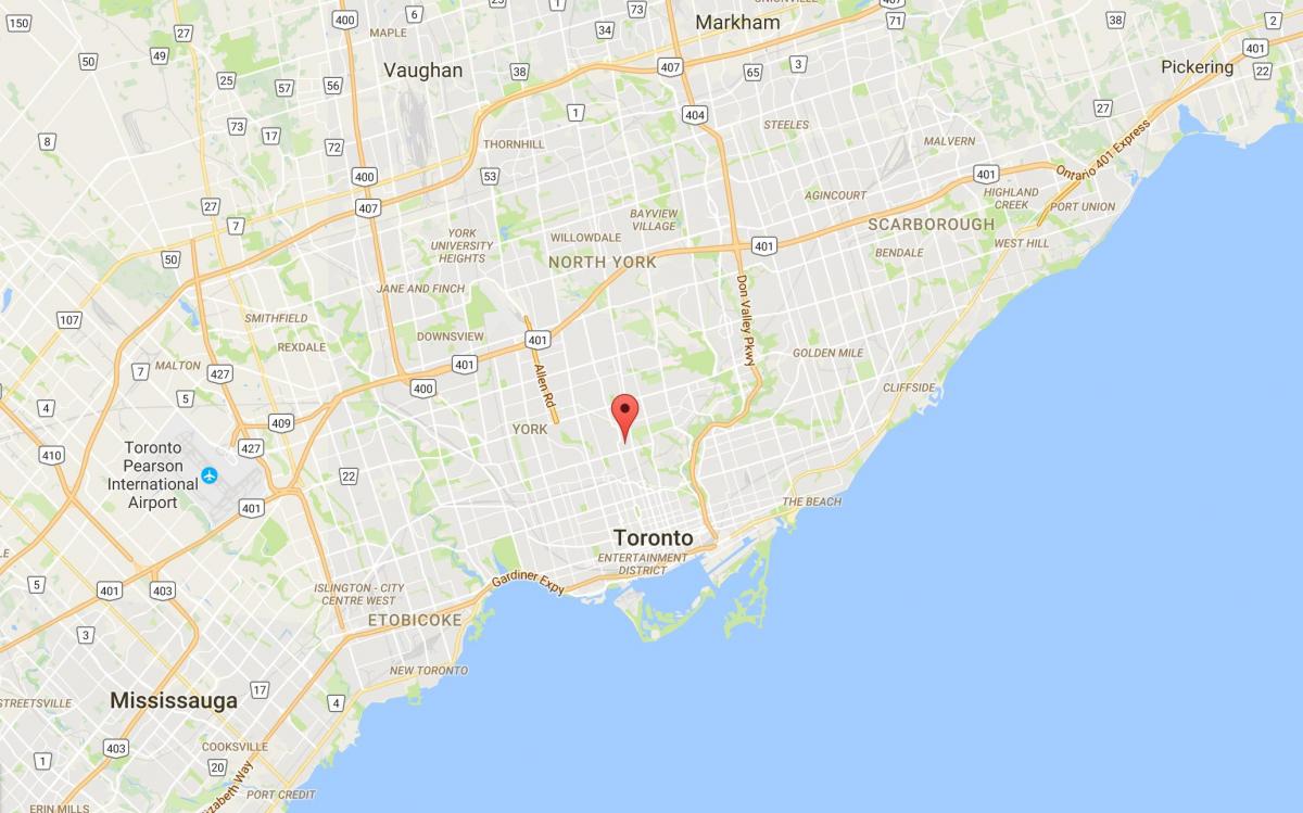 Map of Deer Park district Toronto