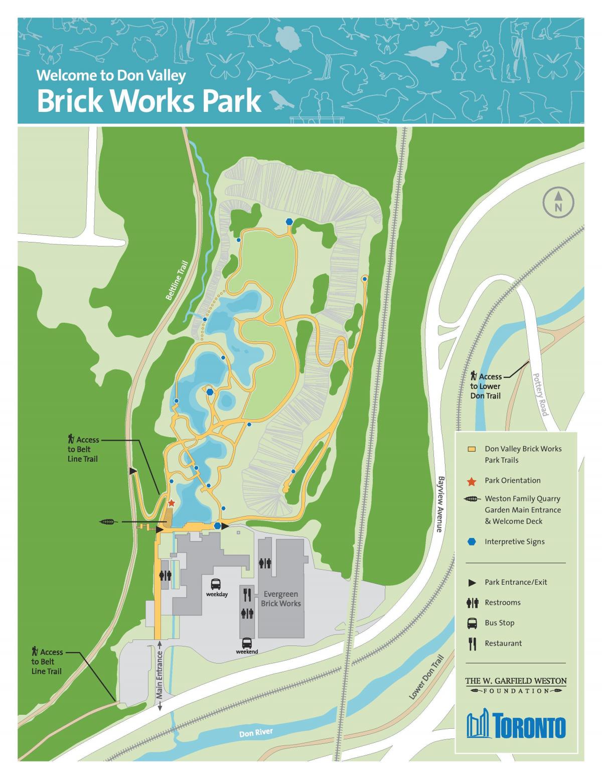 Map of Don Valley Brick Works park