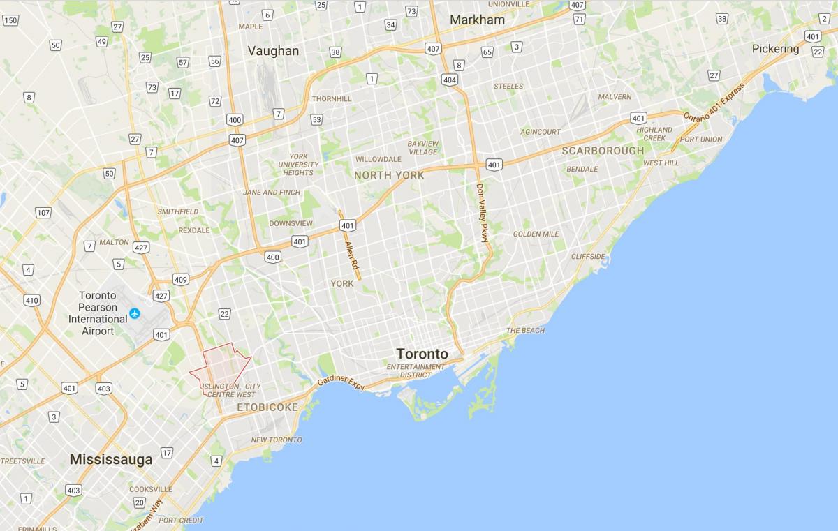 Map of Eatonville district Toronto