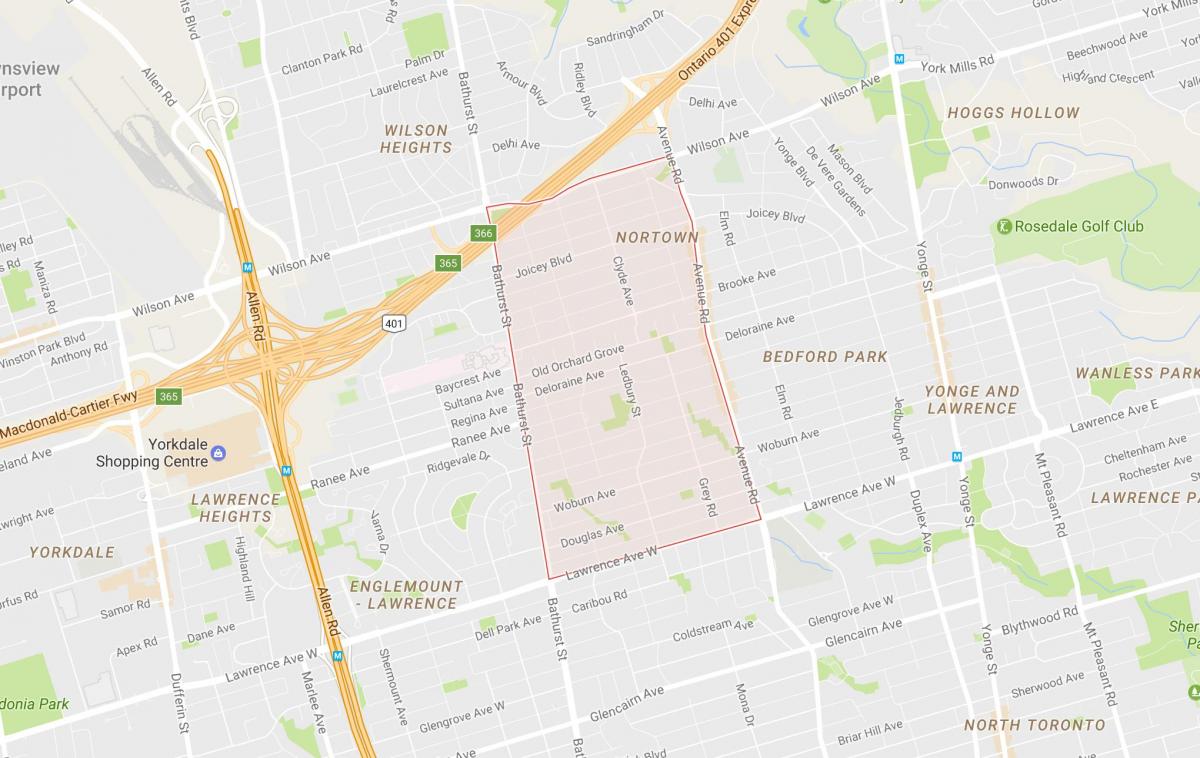 Map of Ledbury Park neighbourhood Toronto