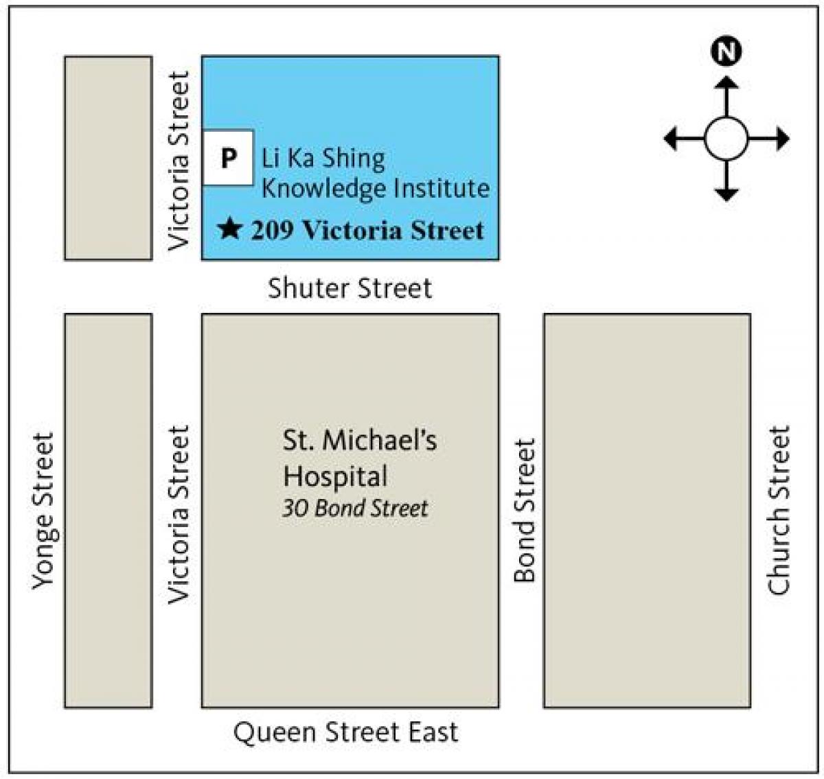 Map of Li Ka Shing Knowledge Institute Toronto