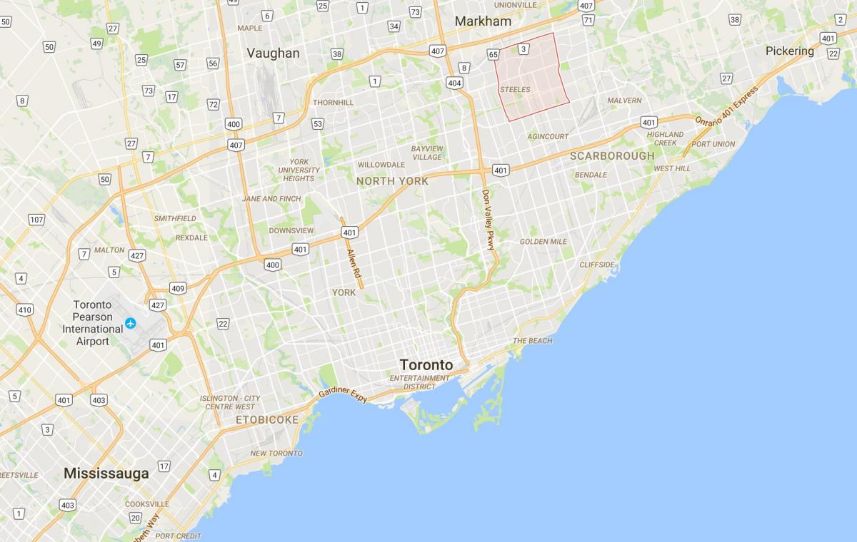 Map of Milliken district Toronto