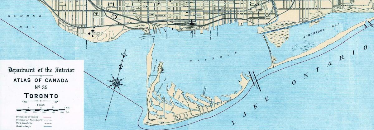 Map of Toronto Harbour 1906