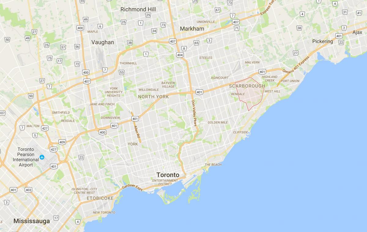Map of Woburn district Toronto