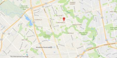 Map of Albion road Toronto