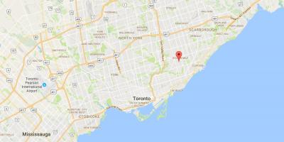 Map of Clairlea district Toronto
