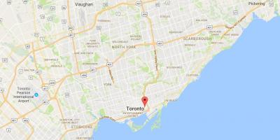 Map of Corktown district Toronto