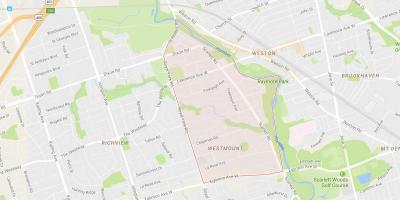 Map of Humber Heights – Westmount neighbourhood Toronto