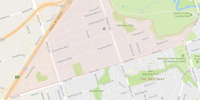 Map of Kingsview Village neighbourhood Toronto