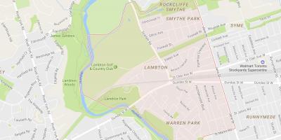 Map of Lambton neighbourhood Toronto