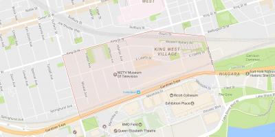 Map of Liberty Village neighbourhood Toronto