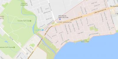 Map of Long Branch neighbourhood Toronto