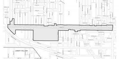 Map of Queen street west Toronto