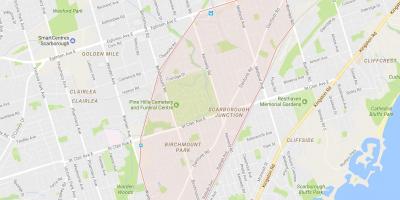 Map of Scarborough Junction neighbourhood Toronto