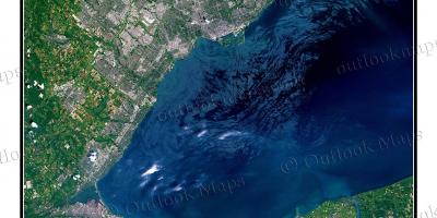 Map of Toronto lake Ontario satellite