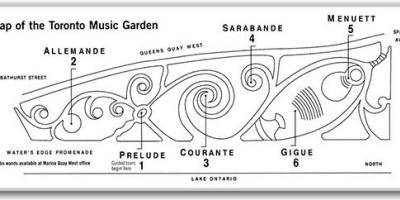 Map of Toronto Music Garden