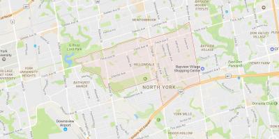 Map of Willowdale neighbourhood Toronto