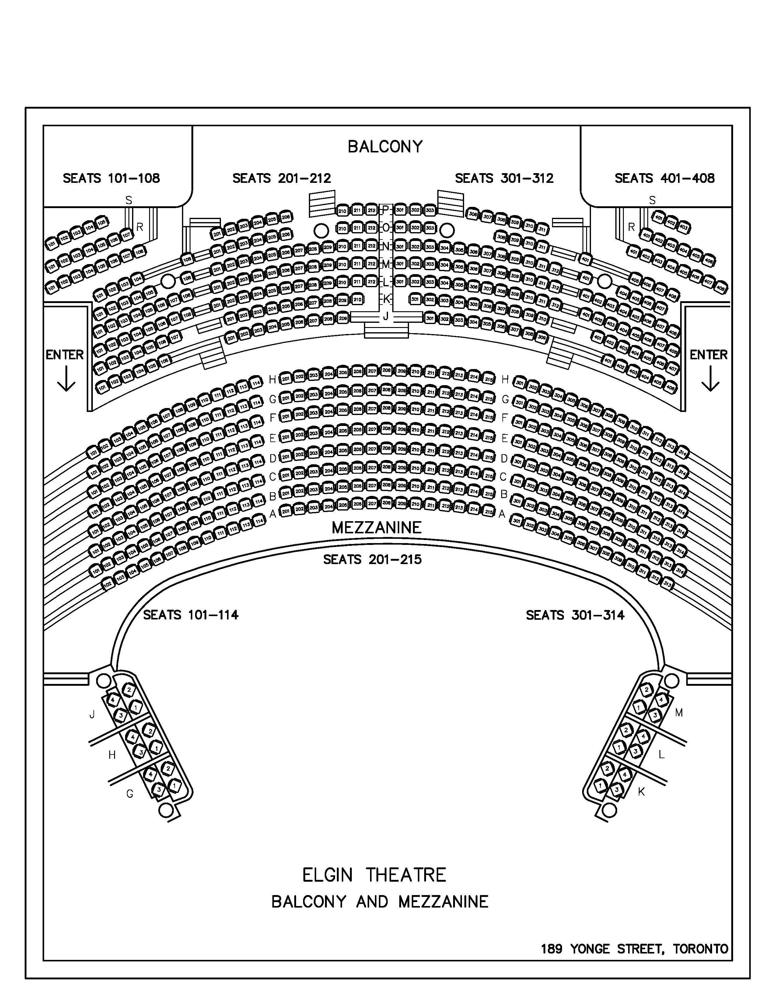 Elgin Winter Garden Theatre Map