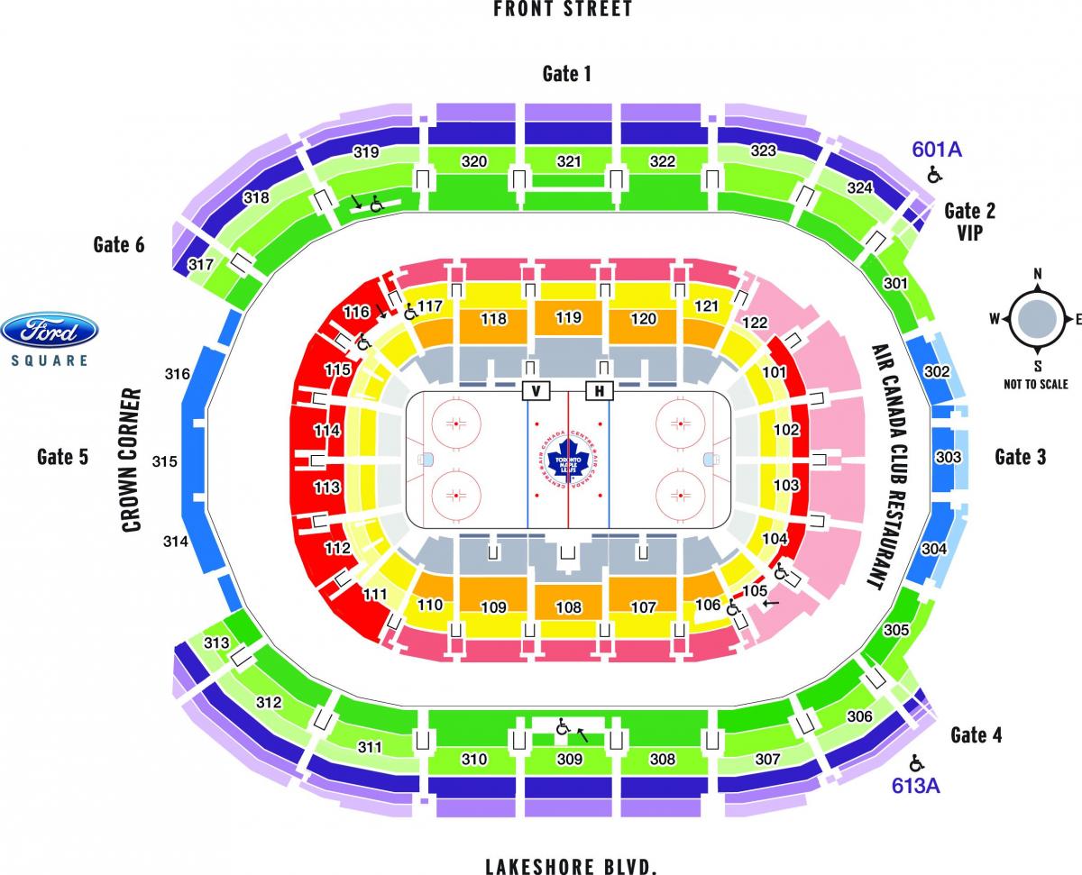 Map of Air Canada Centre - ACC