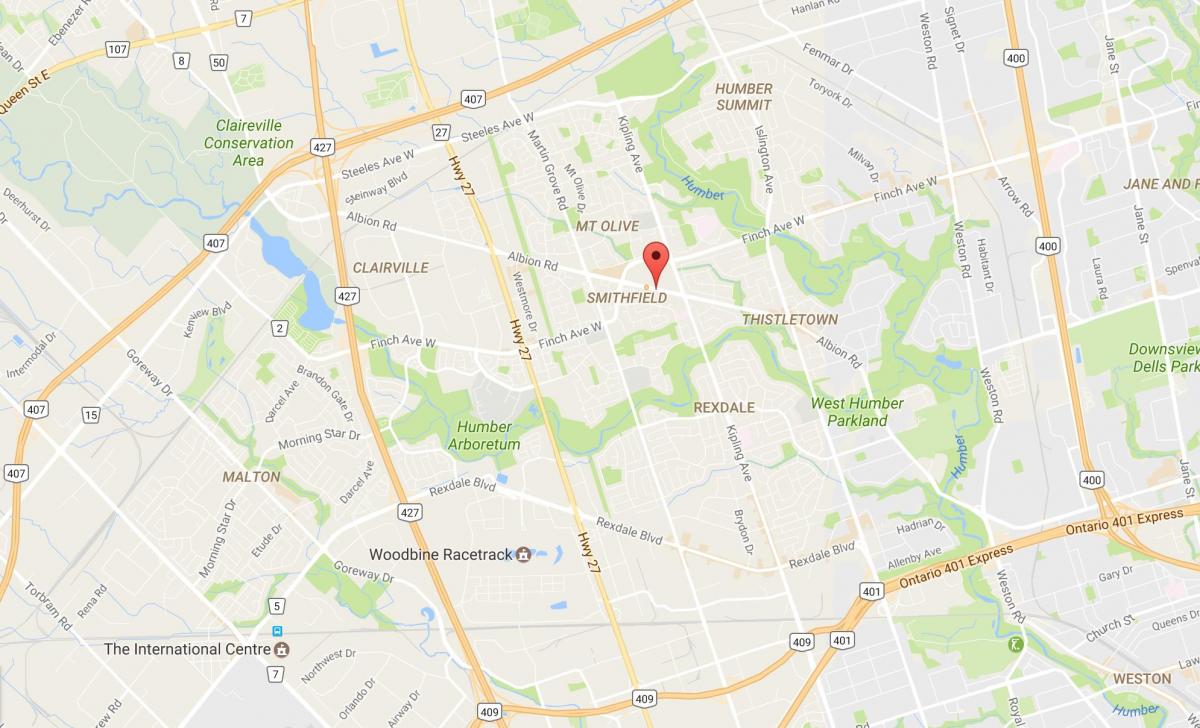 Map of Albion road Toronto