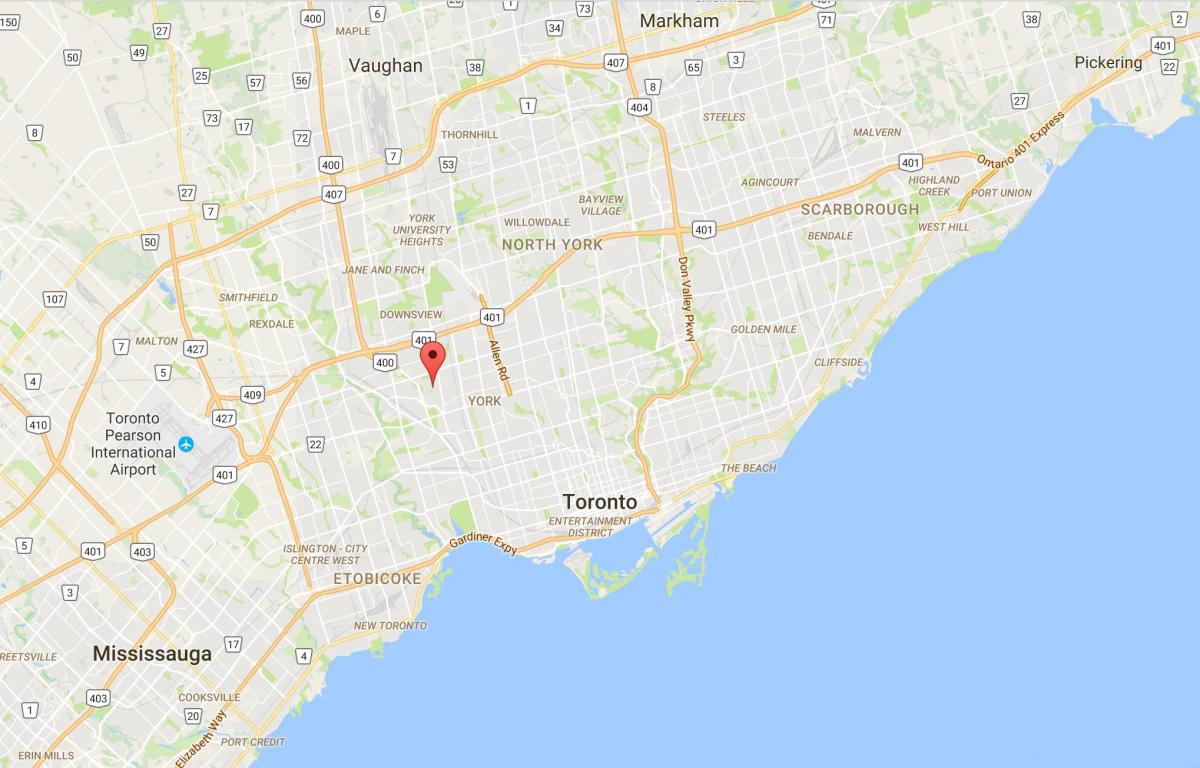 Map of Amesbury district Toronto