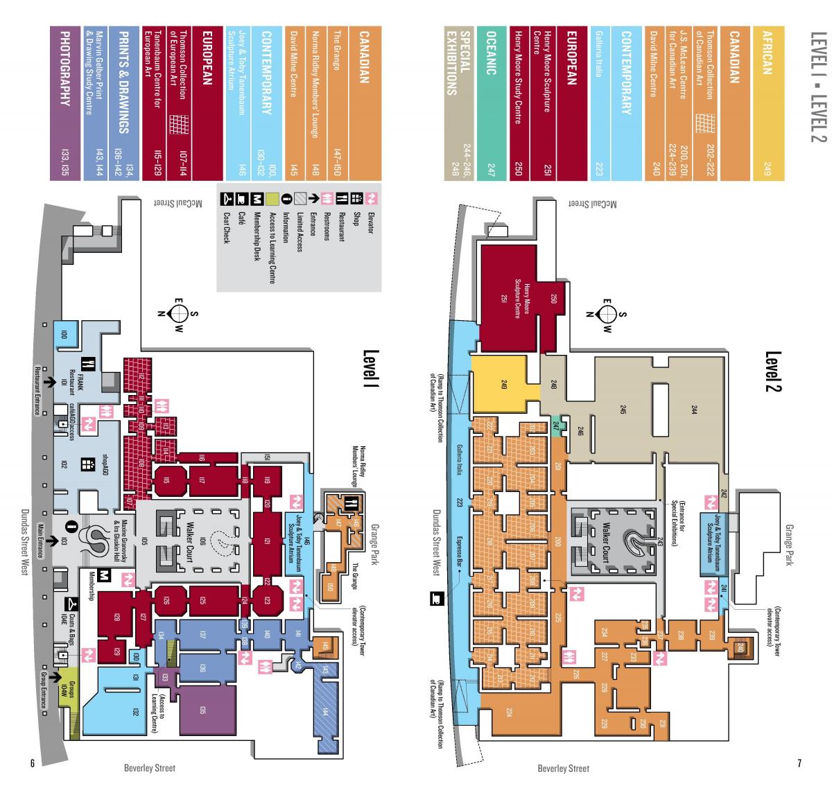 Map of Art Gallery of Ontario level 2