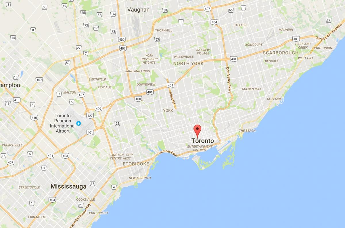 Map of Baldwin Village district Toronto