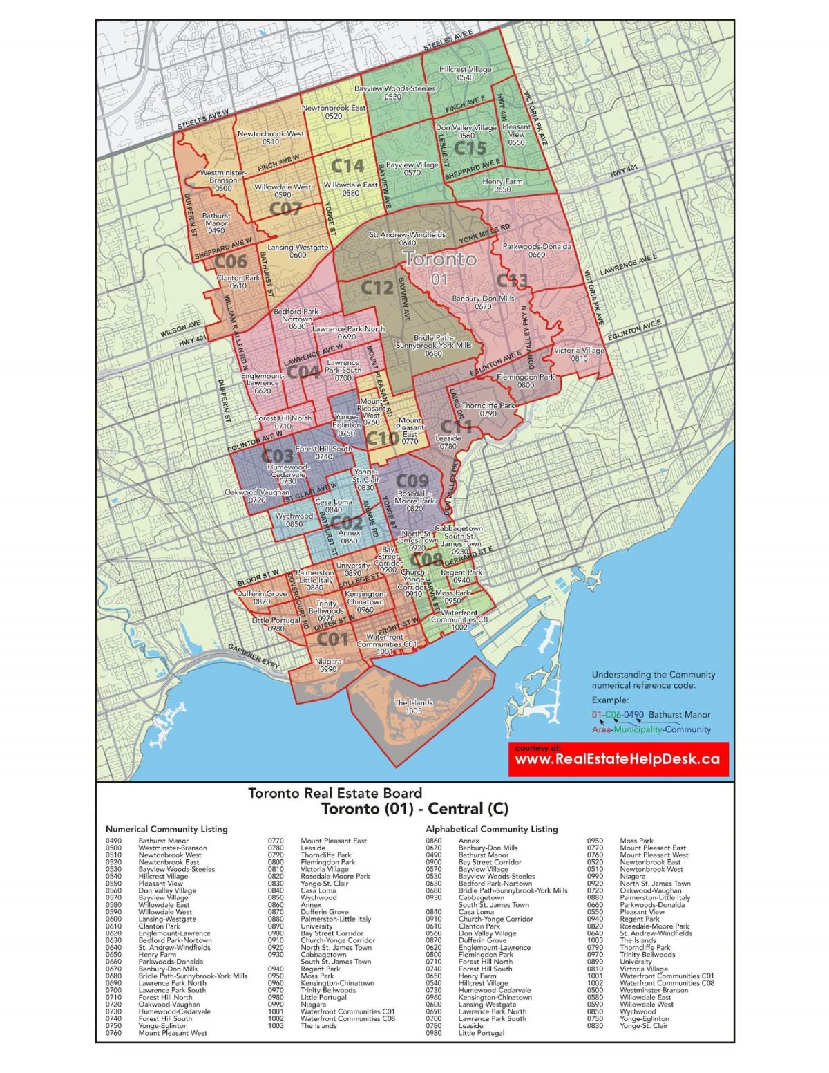 Map of Central Toronto