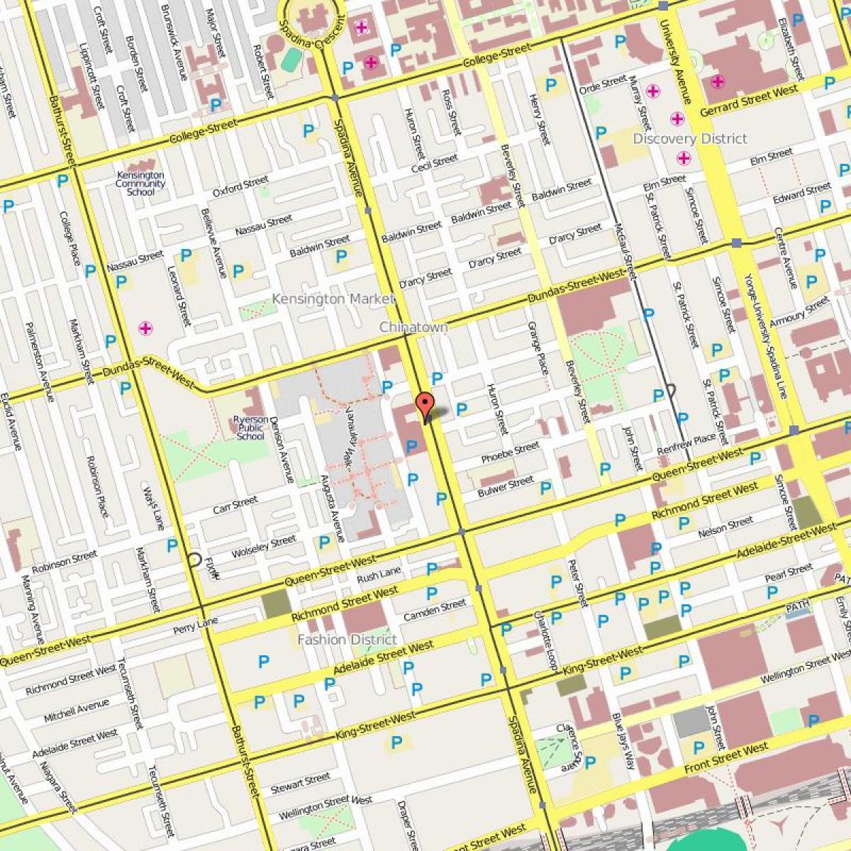 Map of Chinatown Toronto