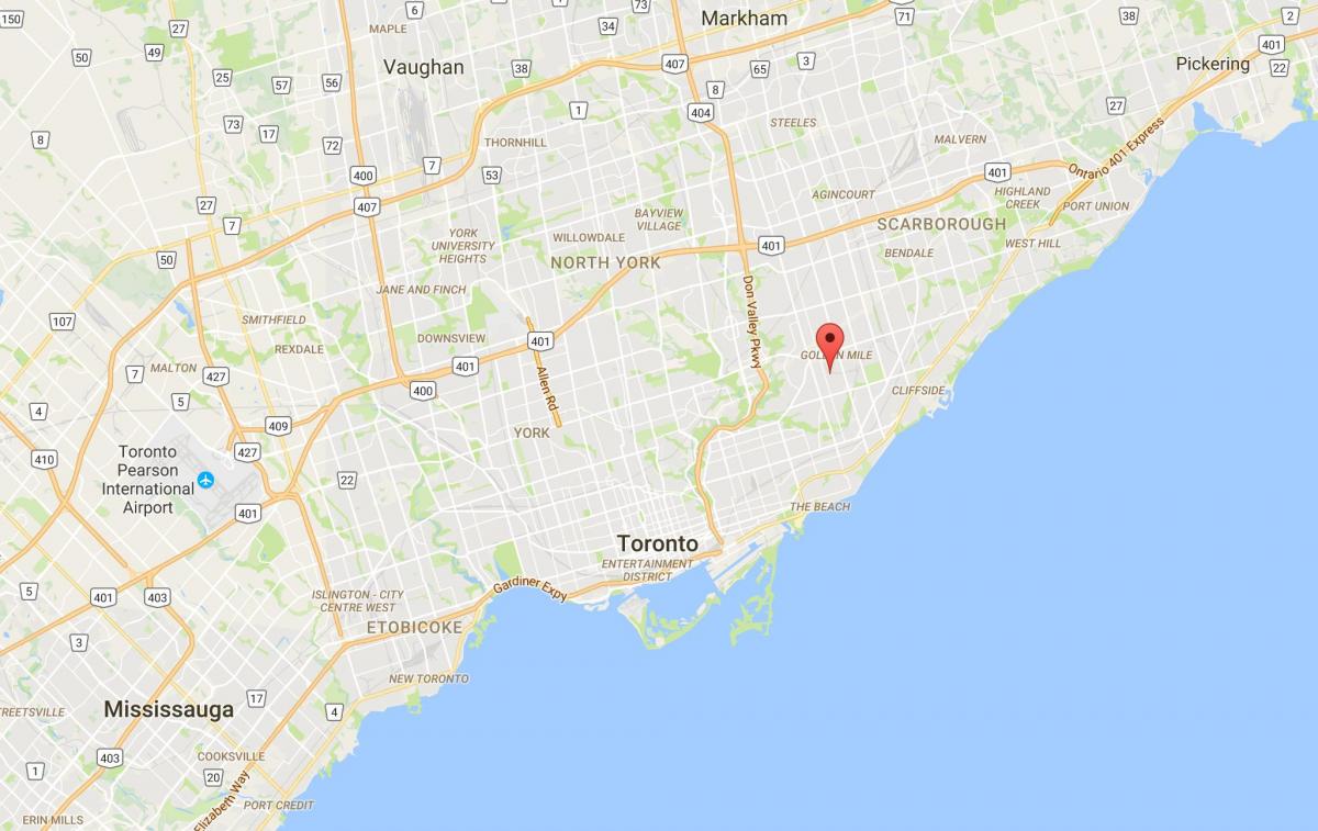 Map of Clairlea district Toronto