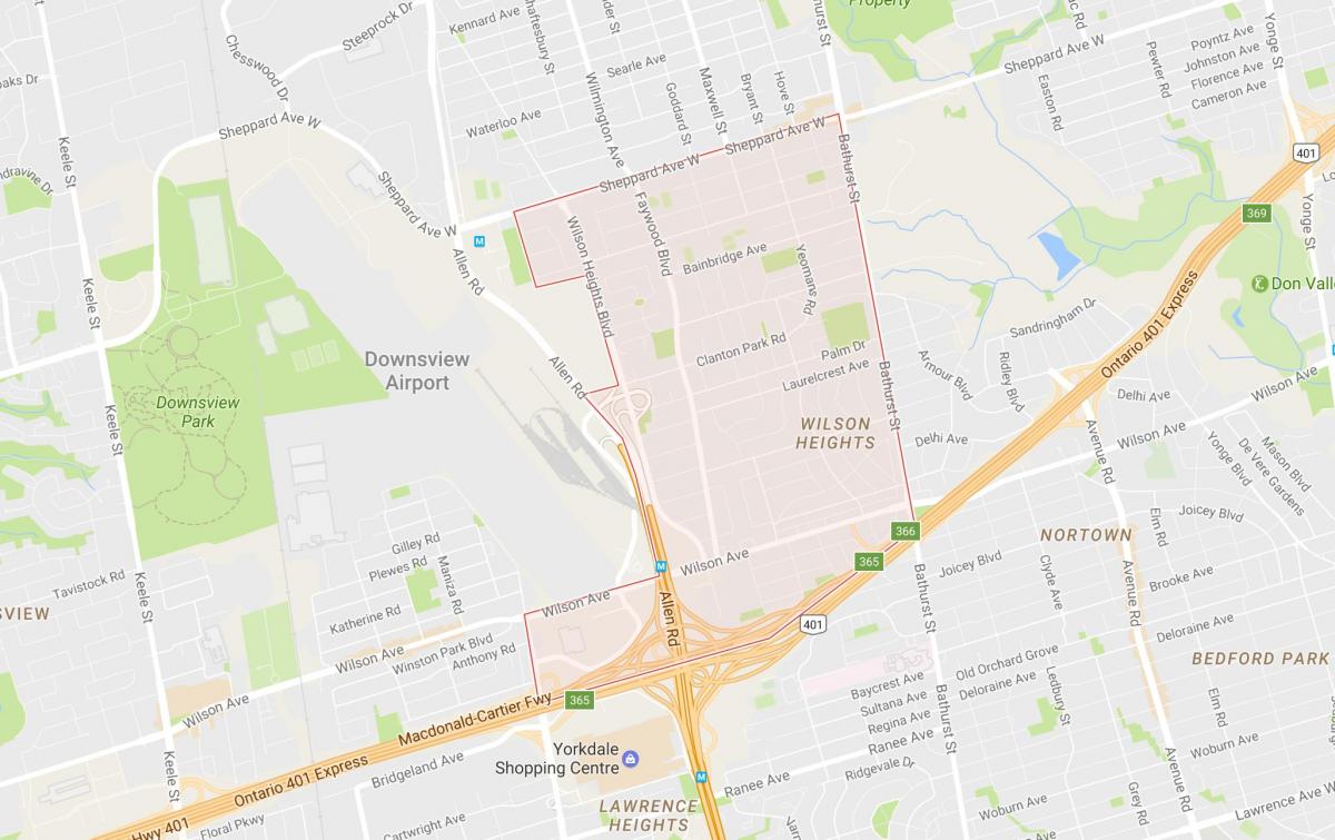 Map of Clanton Park neighbourhood Toronto