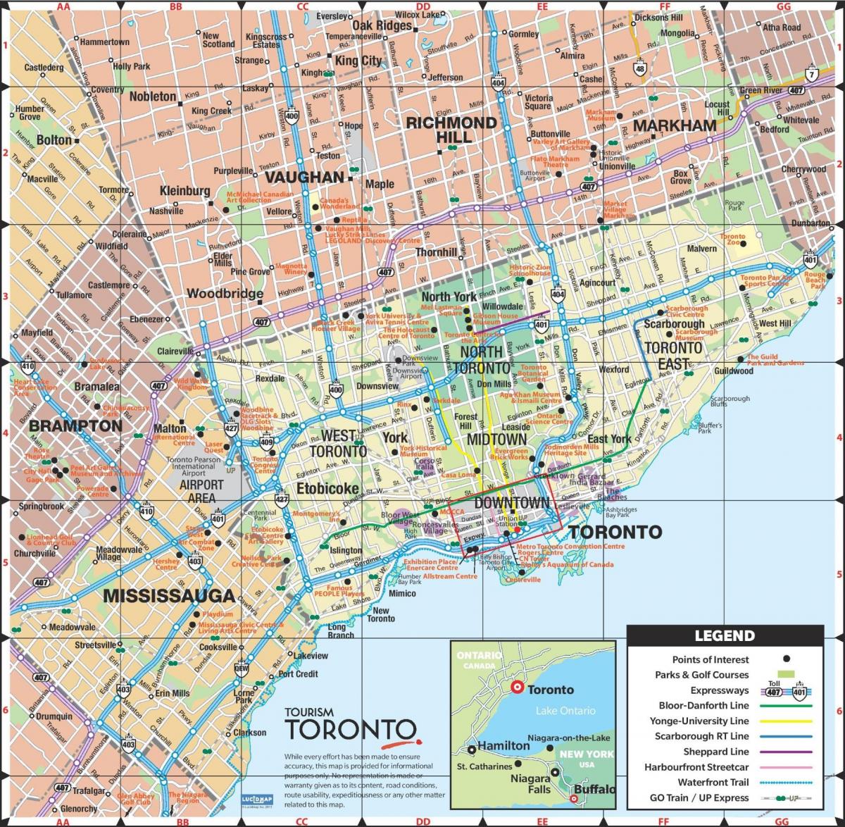 Map of Expressways Toronto