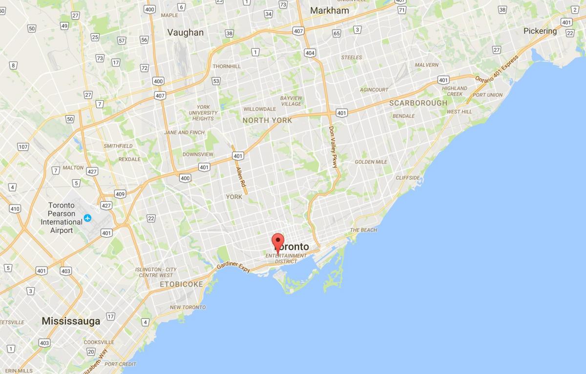Map of Fashion District district Toronto