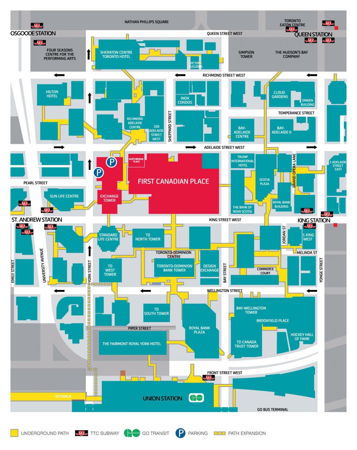 Map of First Canadian Place