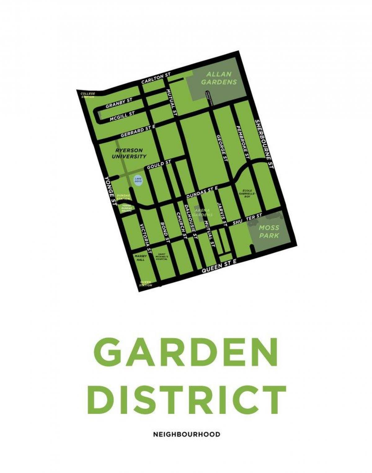 Map of Garden District overview Toronto
