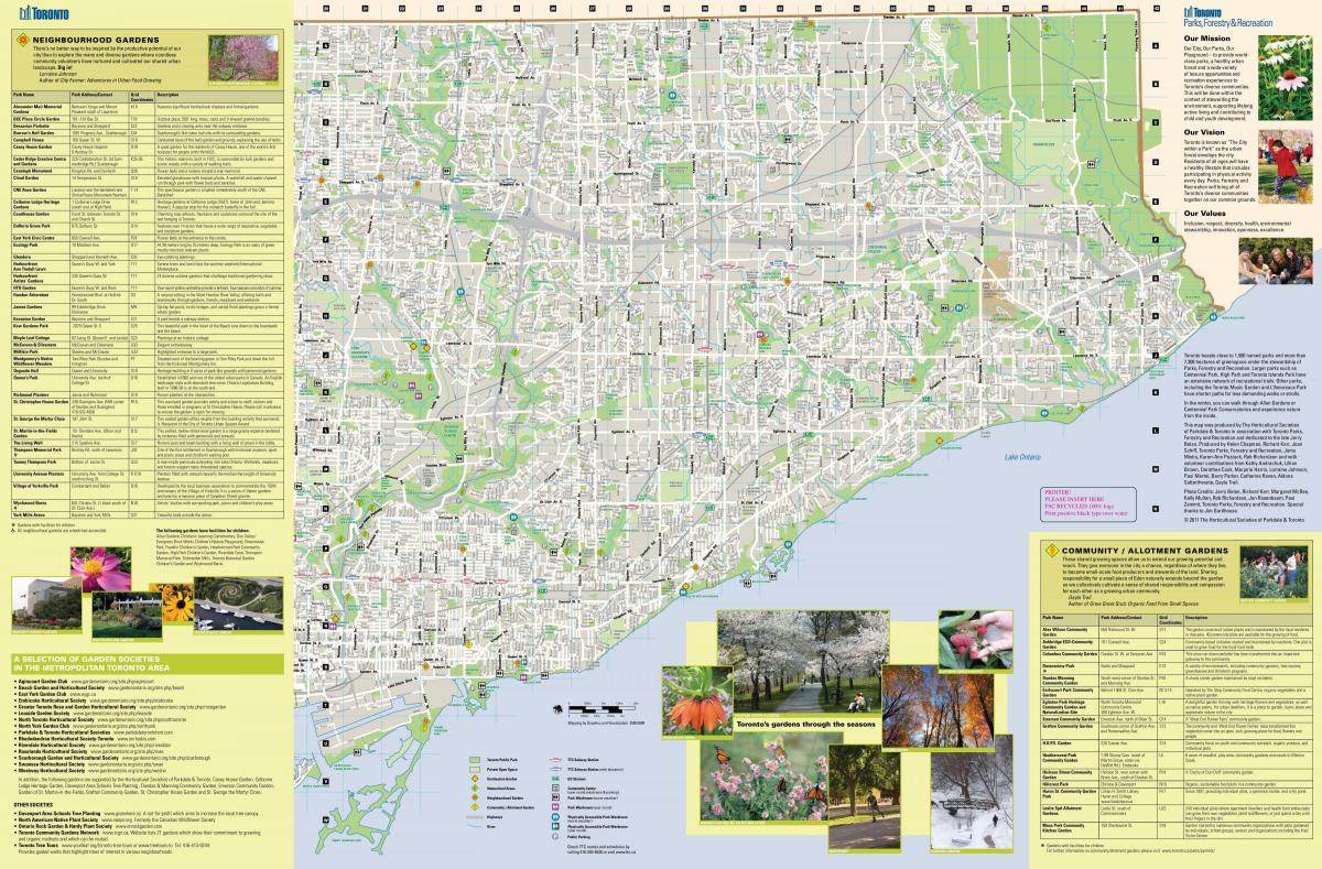 Map of gardens Toronto east