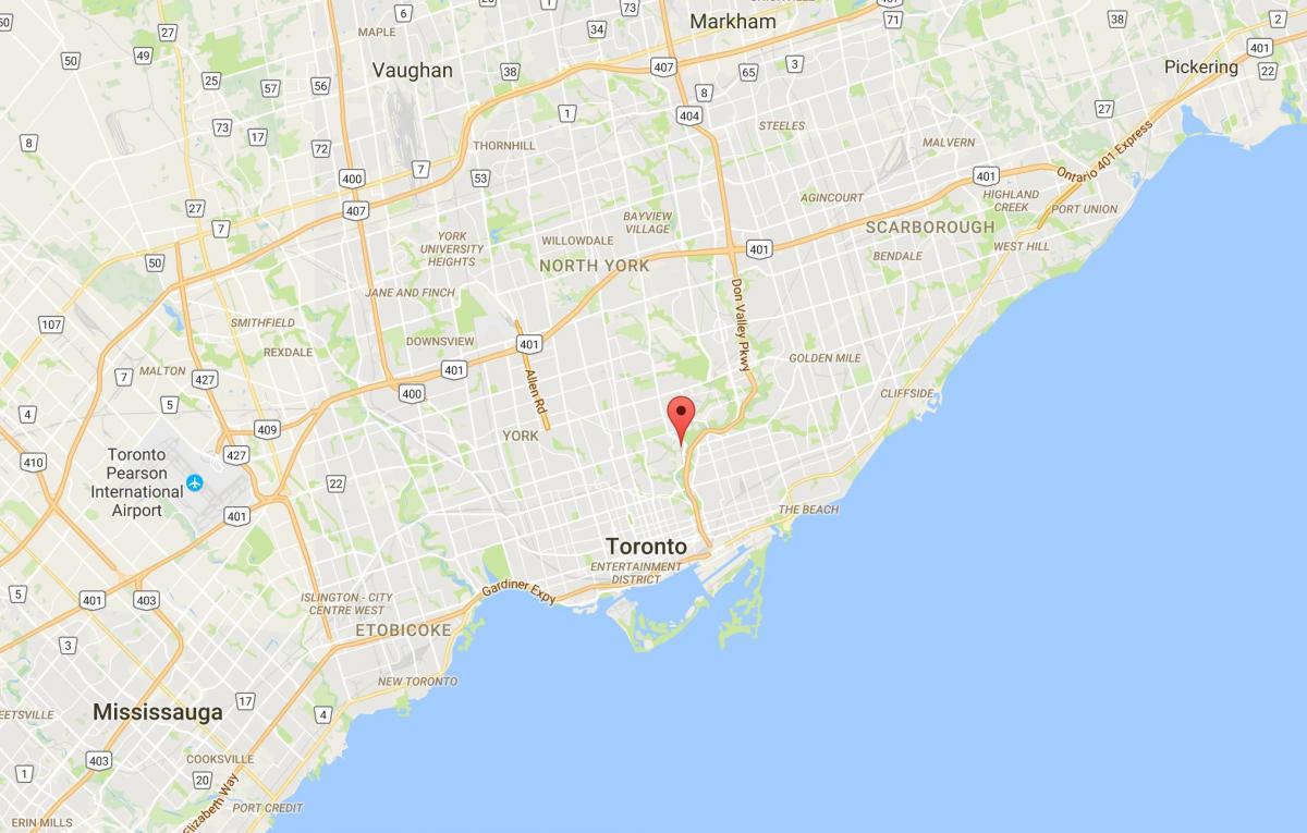 Map of Governor's Bridge district Toronto