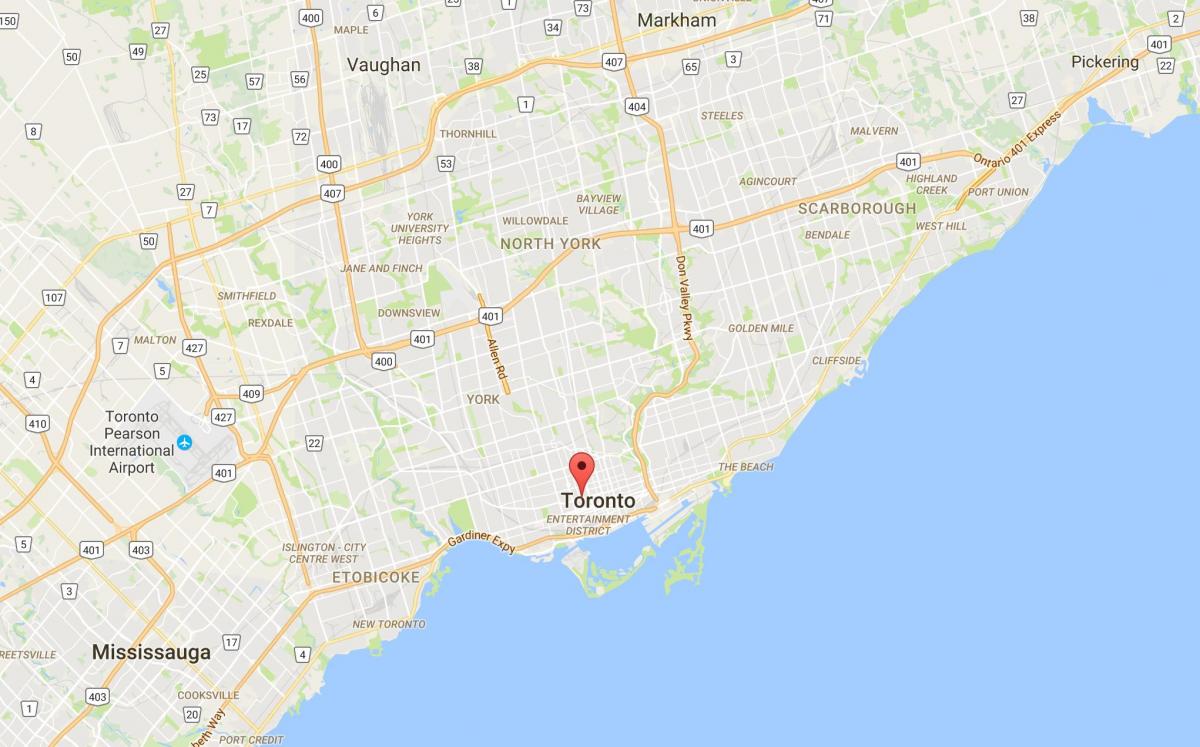 Map of Grange Park district Toronto