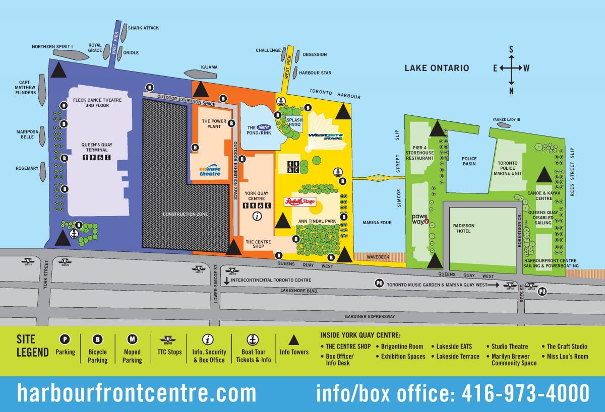 Map of Harbourfront Centre