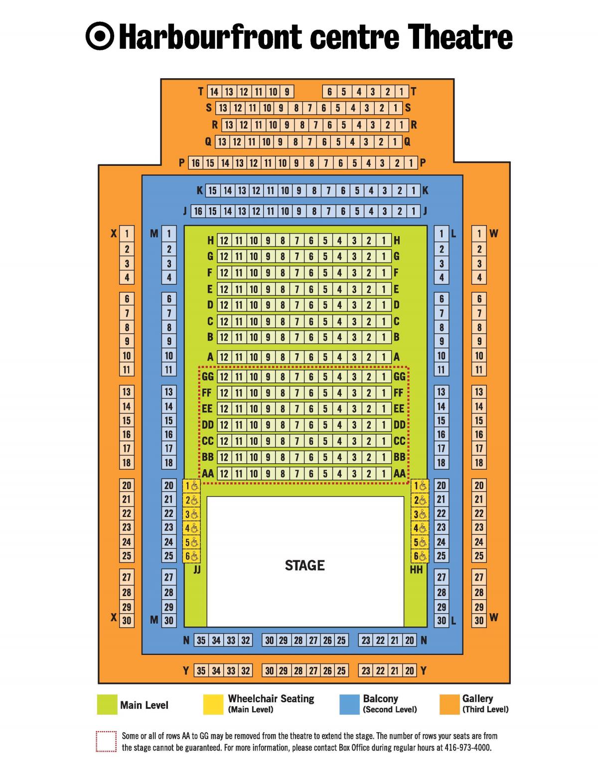 Map of Harbourfront Centre theatre