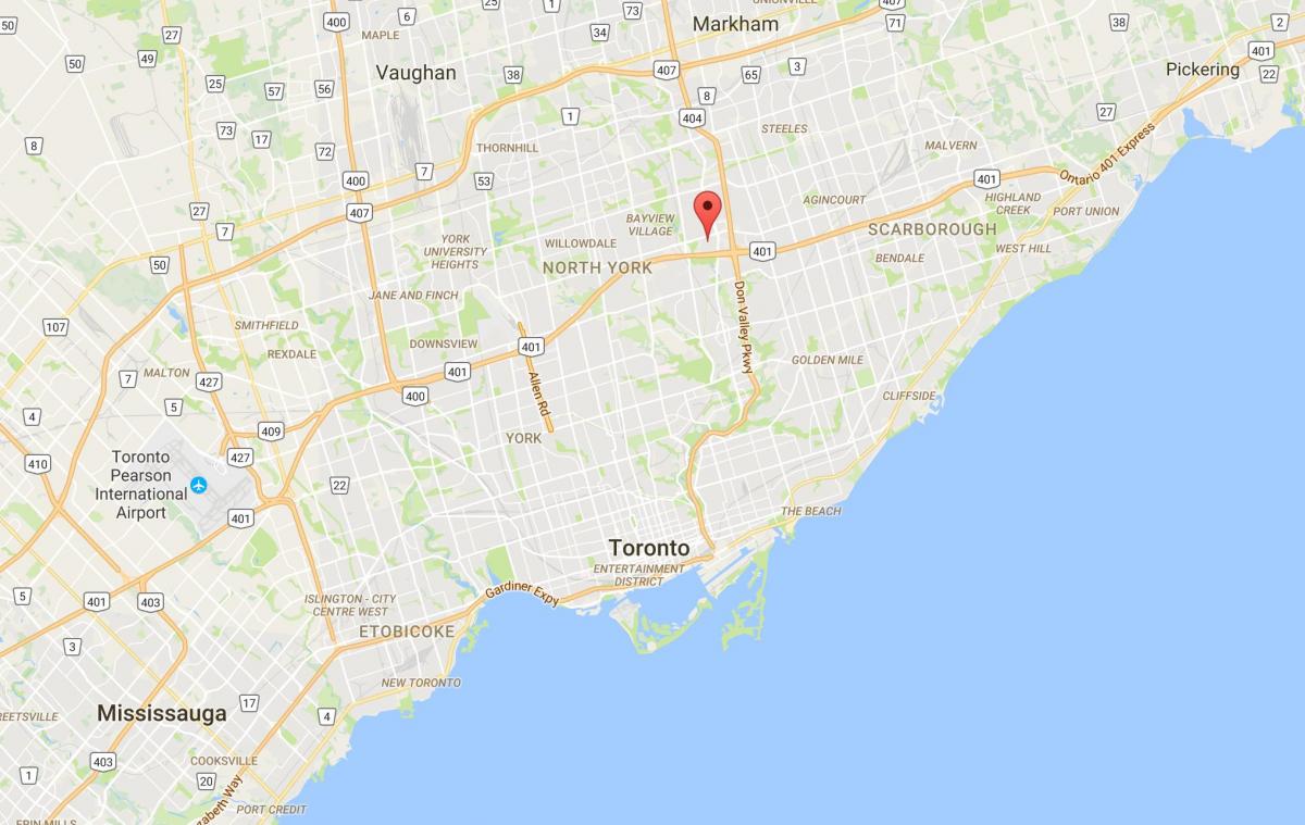 Map of Henry Farm district Toronto