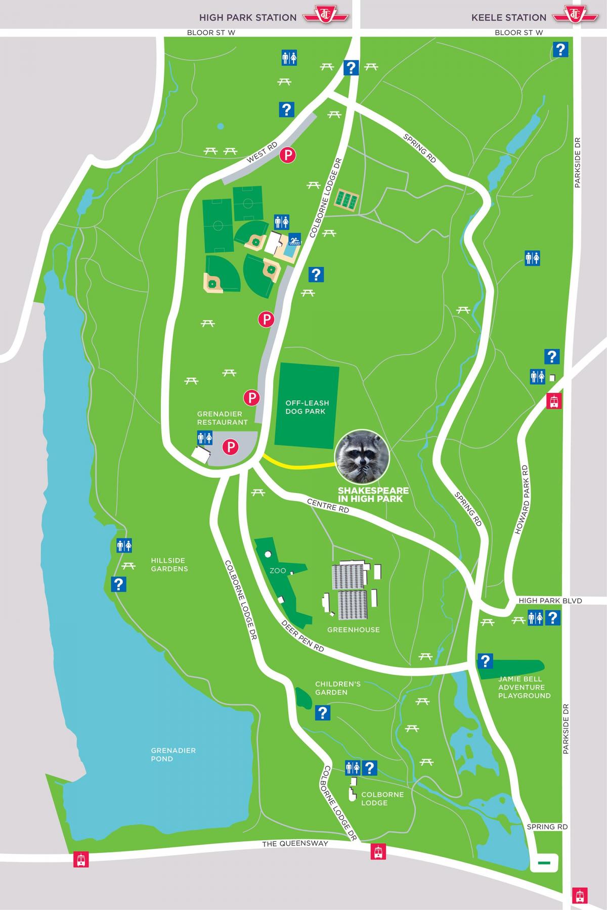 Map of High Park Toronto