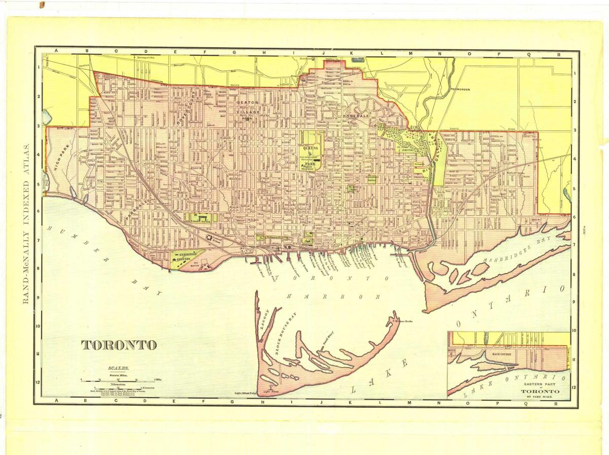 Map of historical Toronto