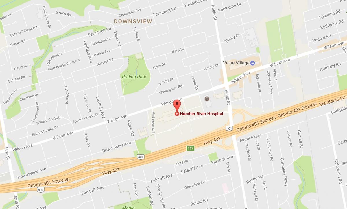 Map of Humber River Hospital