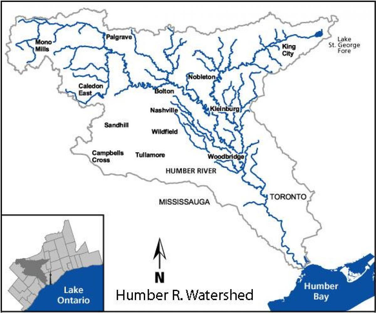 Map of Humber river