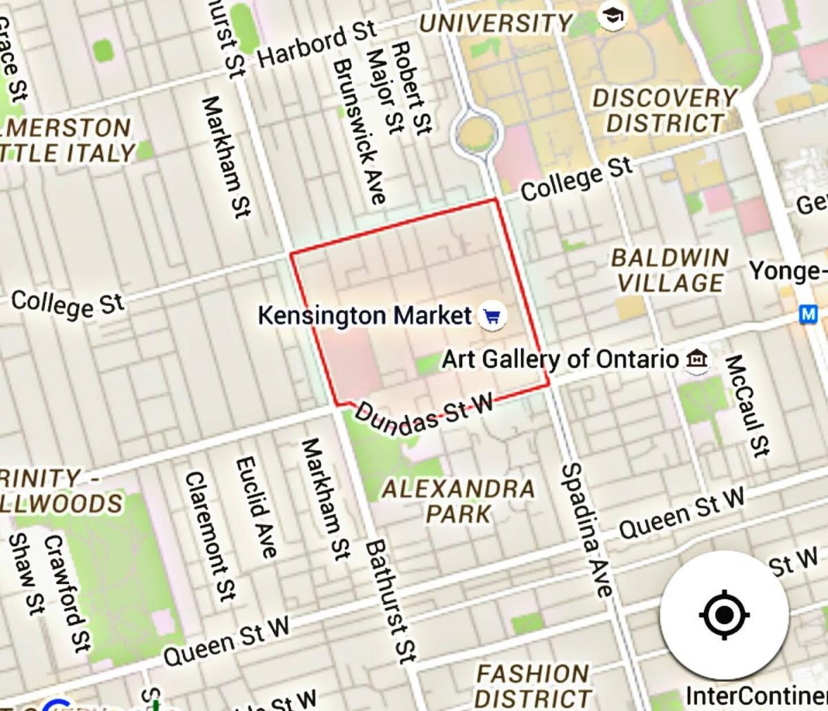 Map of Kensington Market