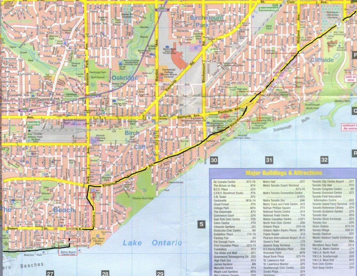 Map of Kingston road Ontarion