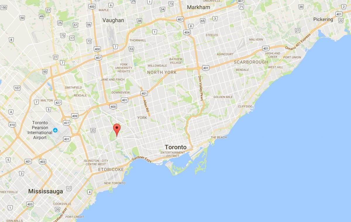 Map of Lambton district Toronto