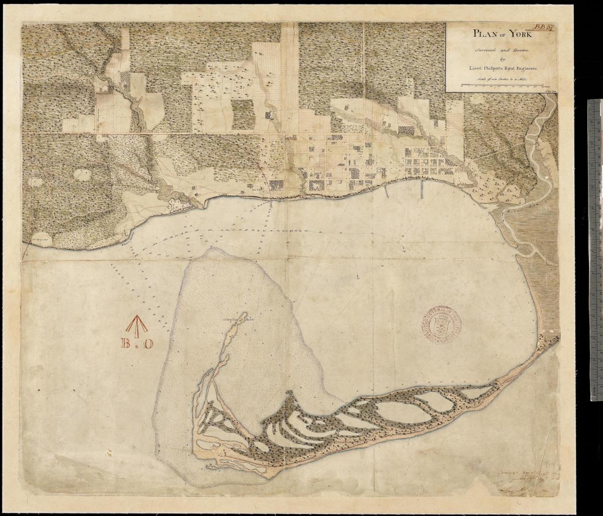 Map of land of York Toronto's first centure 1787-1884