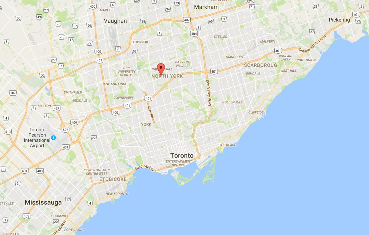 Map of Lansing district Toronto